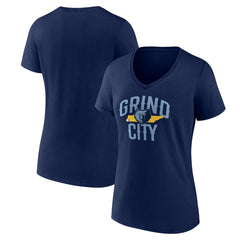 NBA Women's Navy Memphis Grizzlies Core Hometown V-Neck T-Shirt discount
