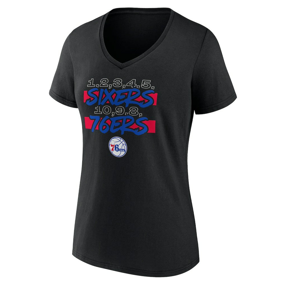 NBA Women's Black Philadelphia 76ers Core Hometown V-Neck T-Shirt online