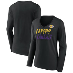 NBA Los Angeles Lakers Women's Tumble V-Neck Long Sleeve T-Shirt