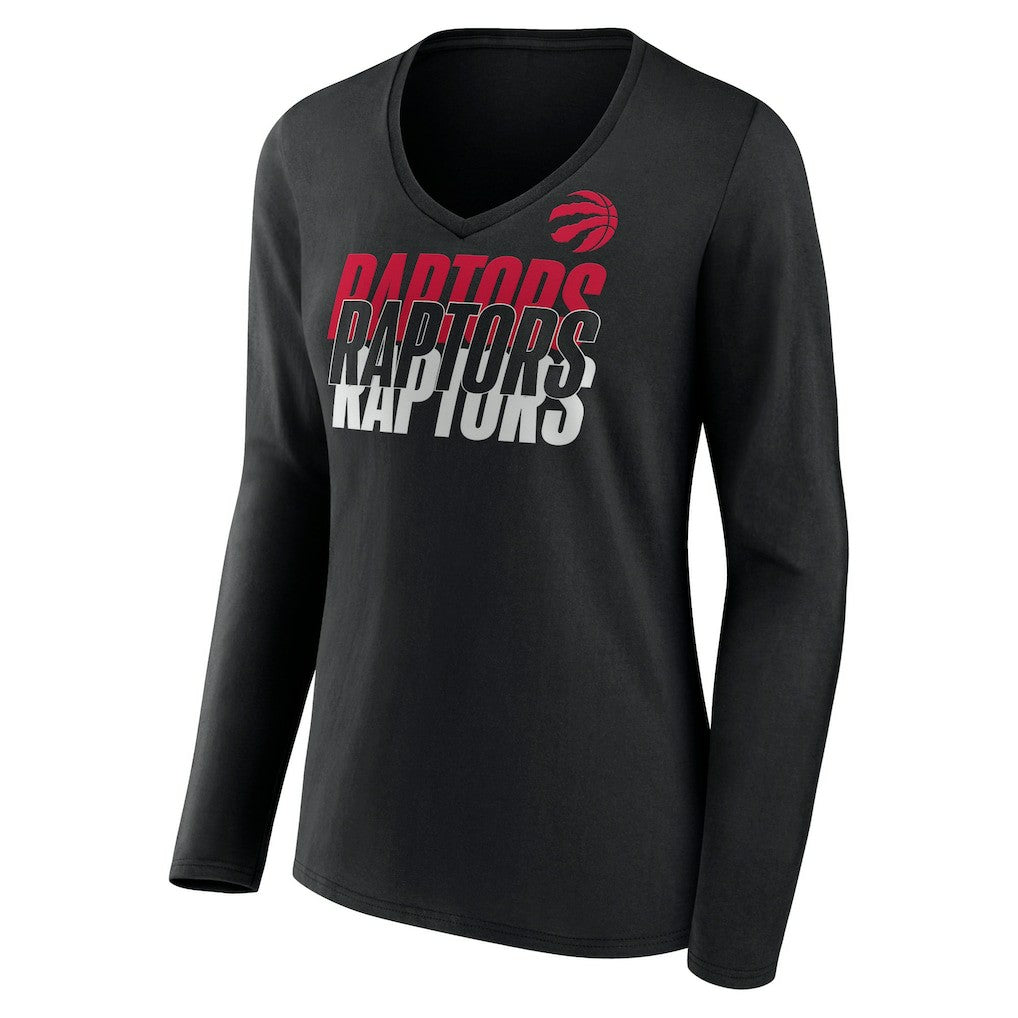 NBA Toronto Raptors Women's Tumble V-Neck Long Sleeve T-Shirt