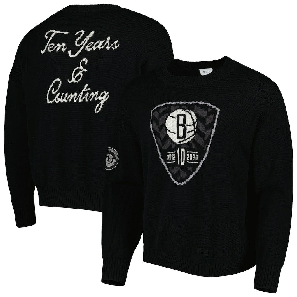 NBA Brooklyn Nets AUTHMADE 10th Anniversary Pullover Sweater