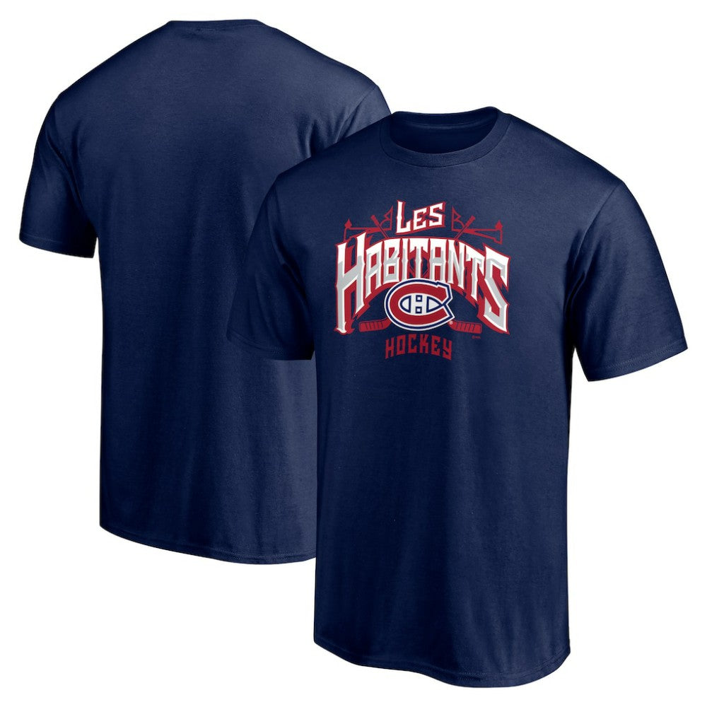 NHL Navy Montreal Canadiens Hometown Collection Push Ahead T-Shirt