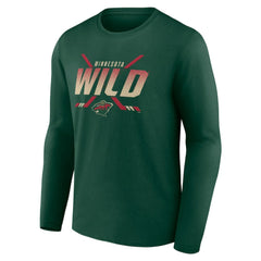NHL Green Minnesota Wild Team Covert Long Sleeve T-Shirt