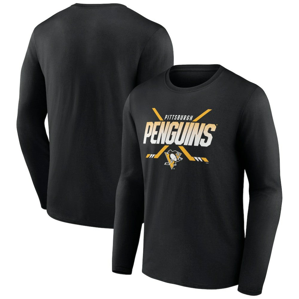 NHL Black Pittsburgh Penguins Team Covert Long Sleeve T-Shirt