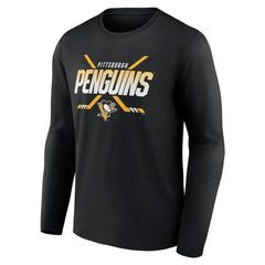 NHL Black Pittsburgh Penguins Team Covert Long Sleeve T-Shirt