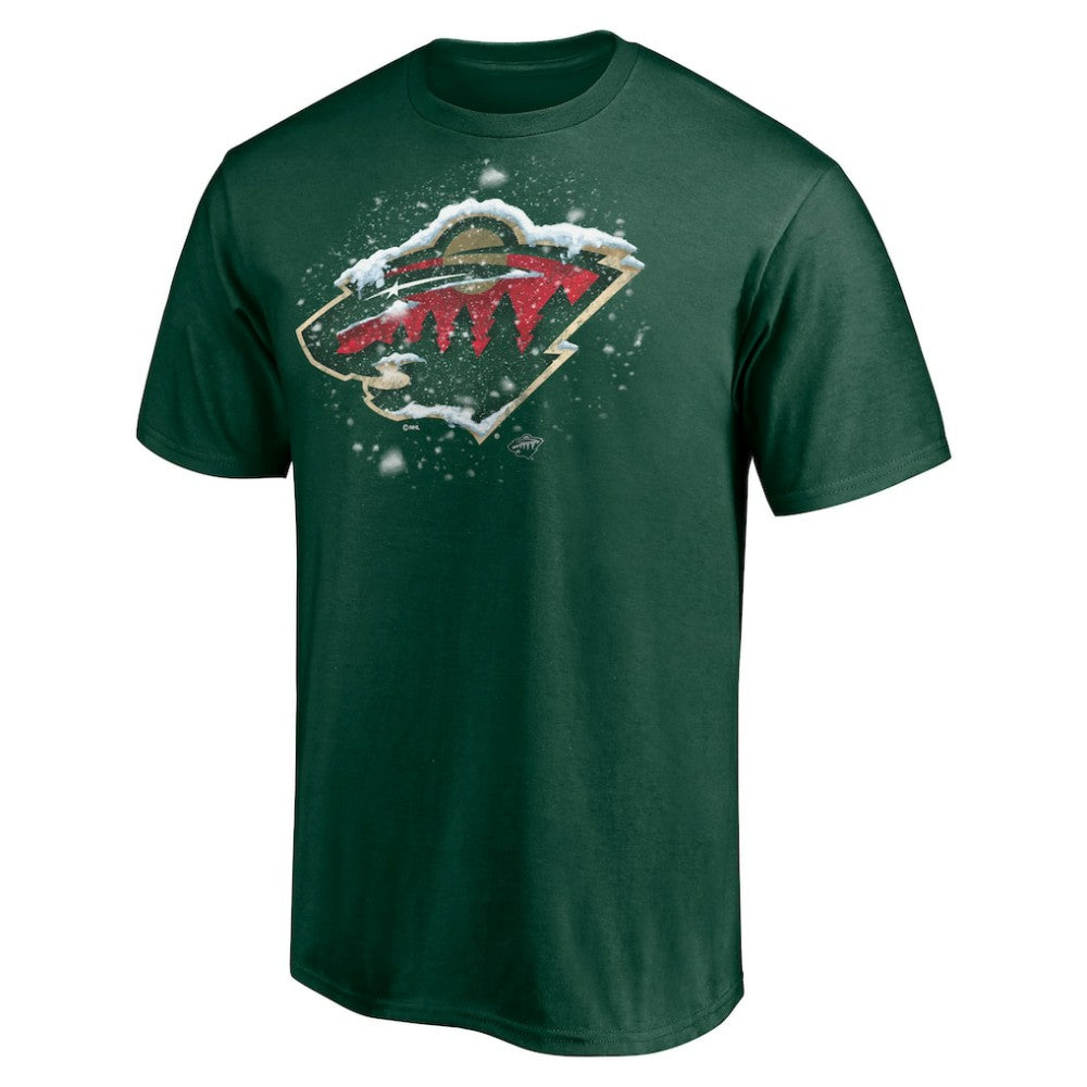 NHL Green Minnesota Wild Snow Logo T-Shirt