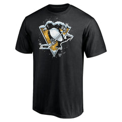 NHL Black Pittsburgh Penguins Snow Logo T-Shirt
