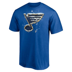 NHL Blue St. Louis Blues Snow Logo T-Shirt
