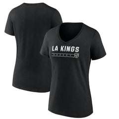 NHL Black Los Angeles Kings Women's Primary Play V-Neck T-Shirt