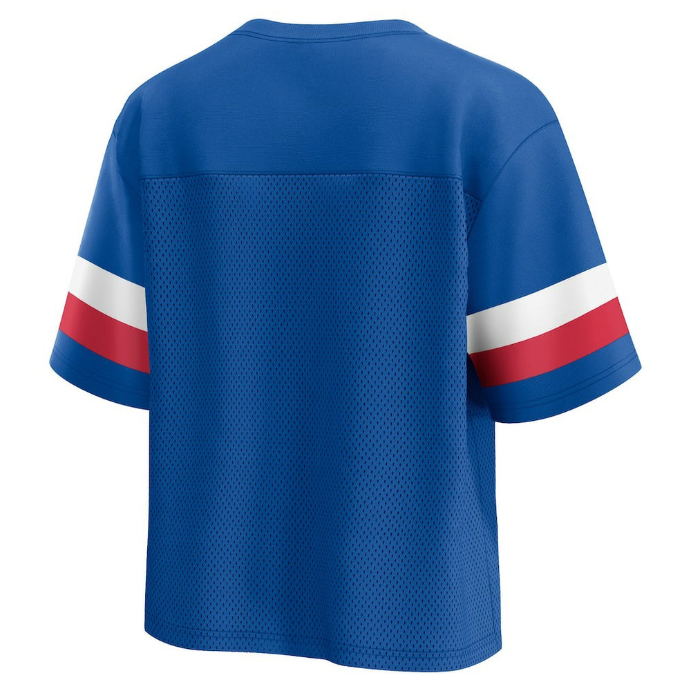 Women's Established Jersey Cropped V-Neck T-Shirt - Buffalo Bills