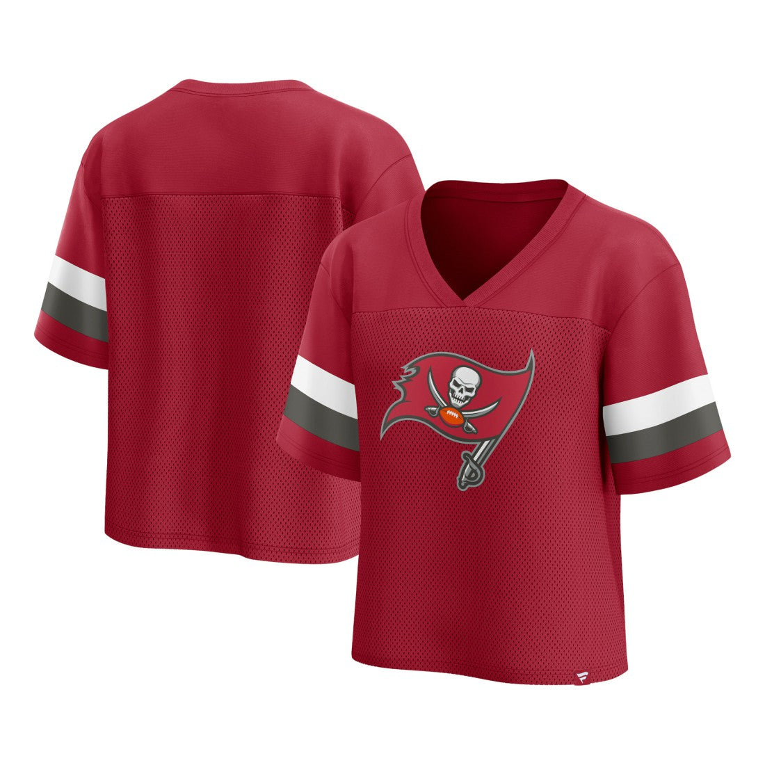 Women's Established Jersey Cropped V-Neck T-Shirt - Tampa Bay Buccaneers