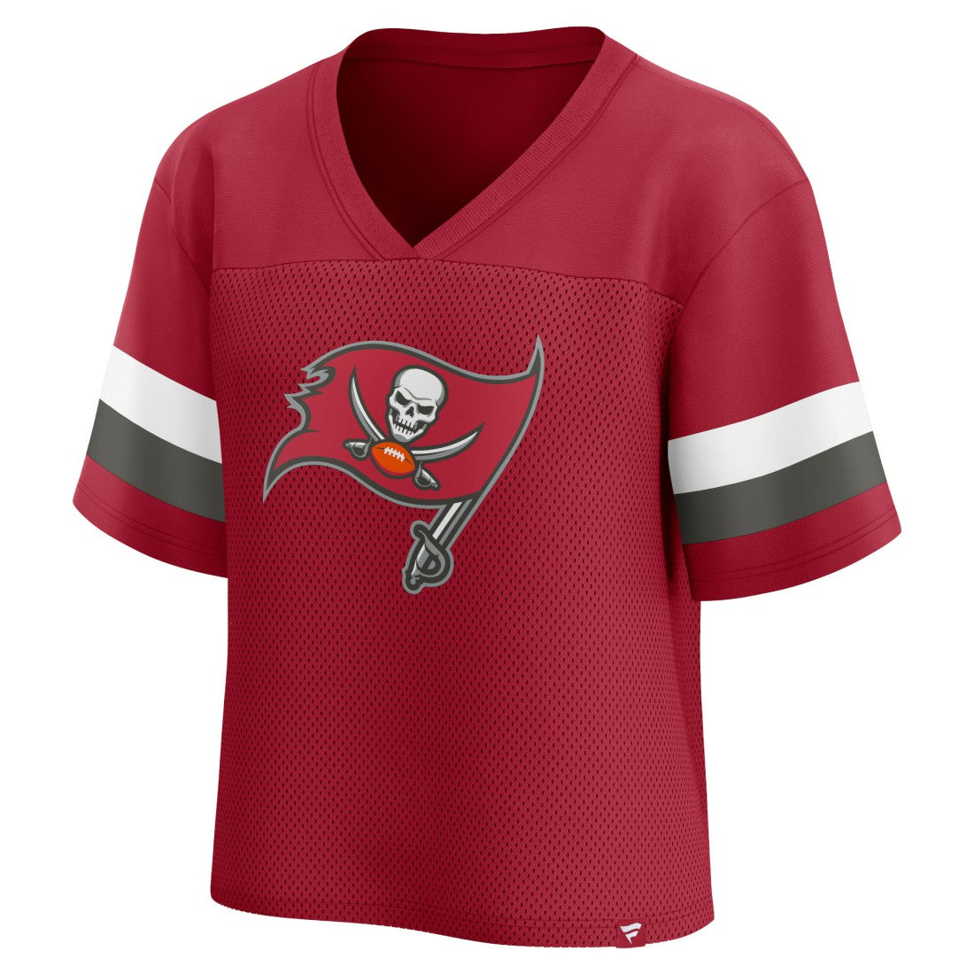 Women's Established Jersey Cropped V-Neck T-Shirt - Tampa Bay Buccaneers