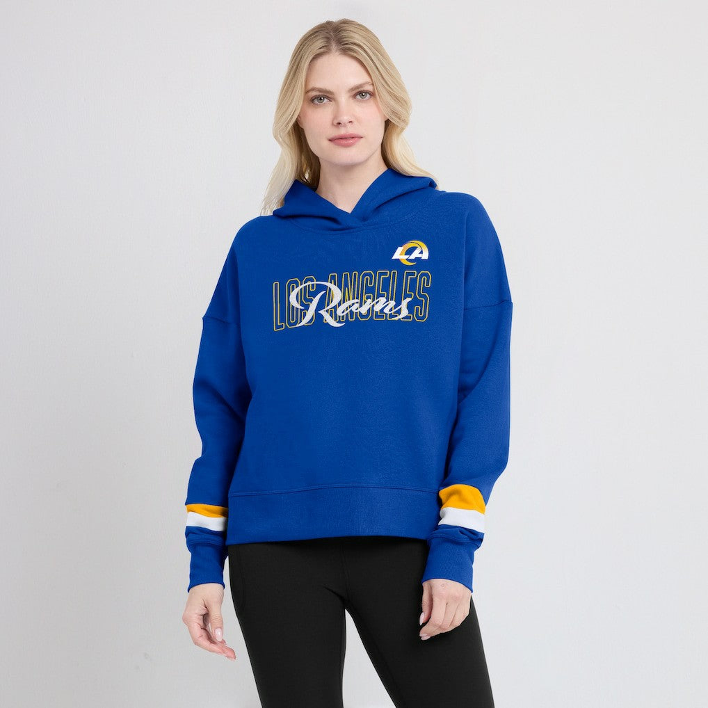 Women's Over Under Pullover Hoodie - Los Angeles Rams