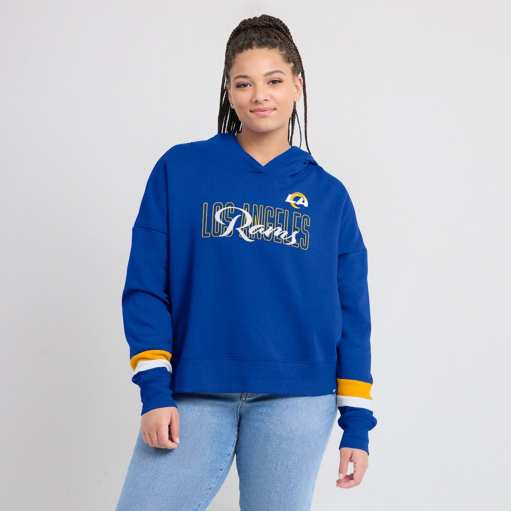 Women's Over Under Pullover Hoodie - Los Angeles Rams