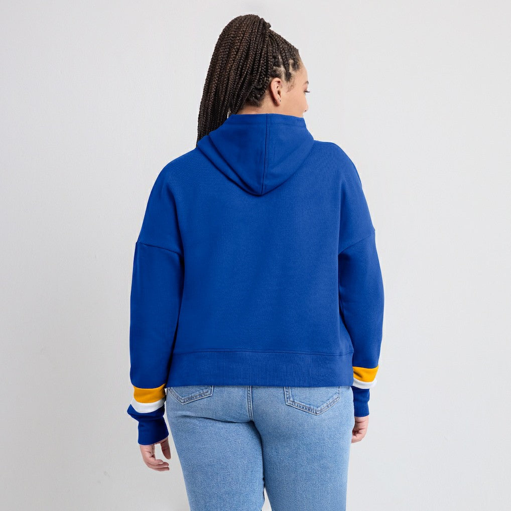 Women's Over Under Pullover Hoodie - Los Angeles Rams