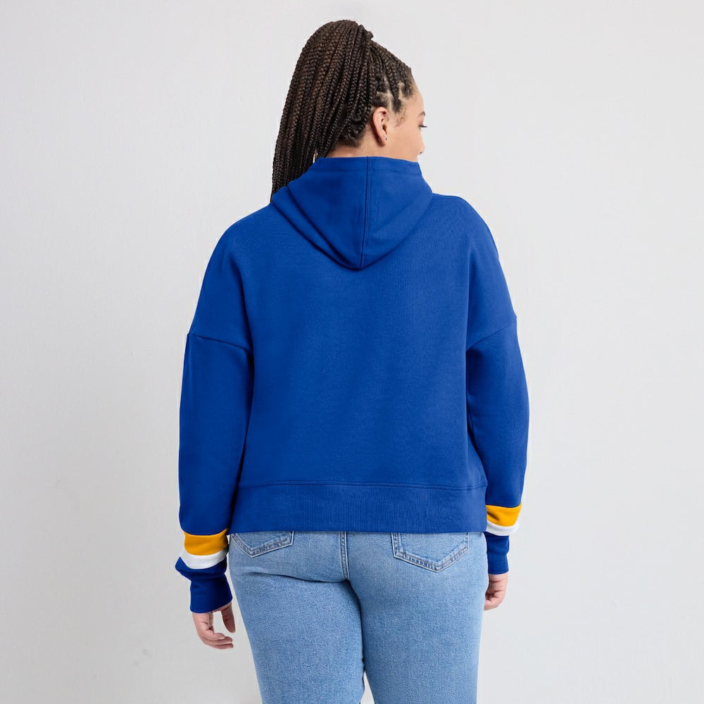 Women's Over Under Pullover Hoodie - Los Angeles Rams