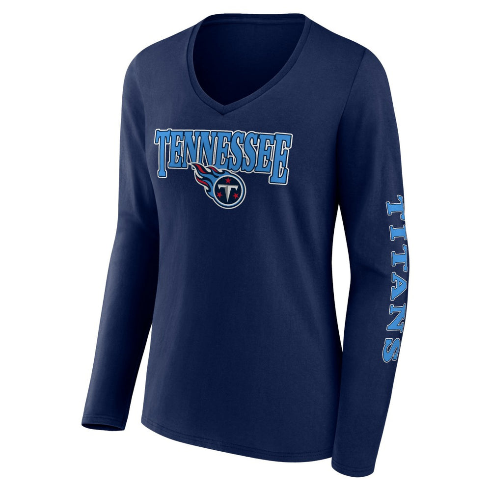 Women's Wordmark Long Sleeve V-Neck T-Shirt - Tennessee Titans