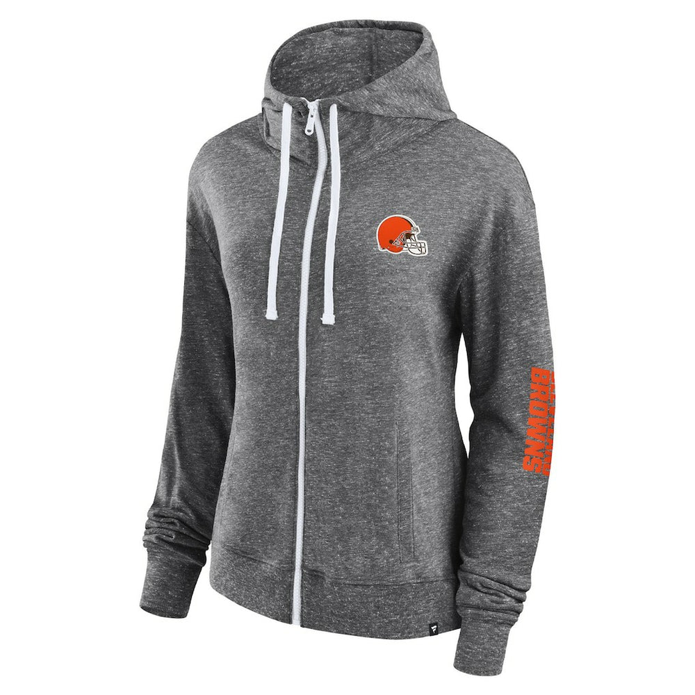 Women's Opening Coin Flip Lightweight Full-Zip Hoodie - Cleveland Browns
