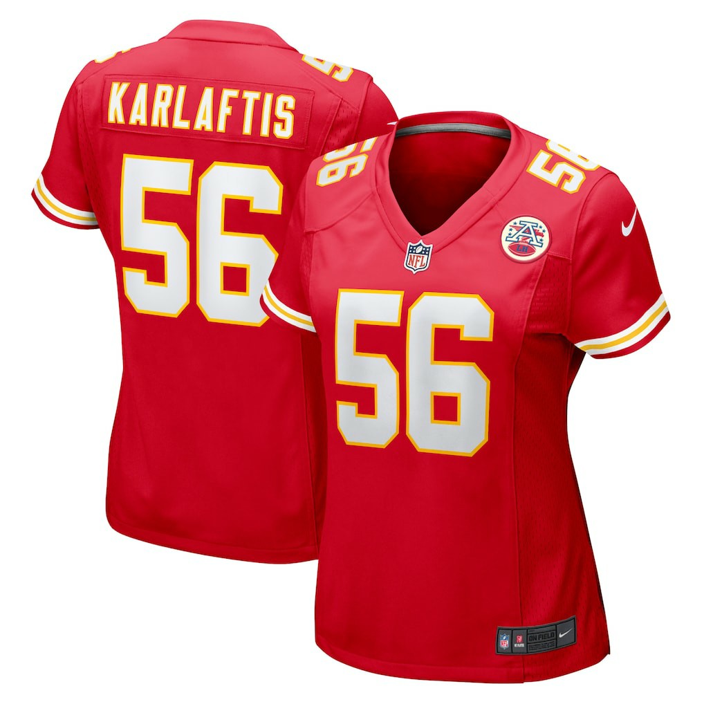 George Karlaftis  Women's Game Player Jersey - Kansas City Chiefs