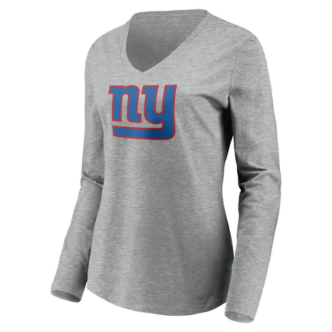 Women's Primary Team Logo Long Sleeve V-Neck T-Shirt - New York Giants