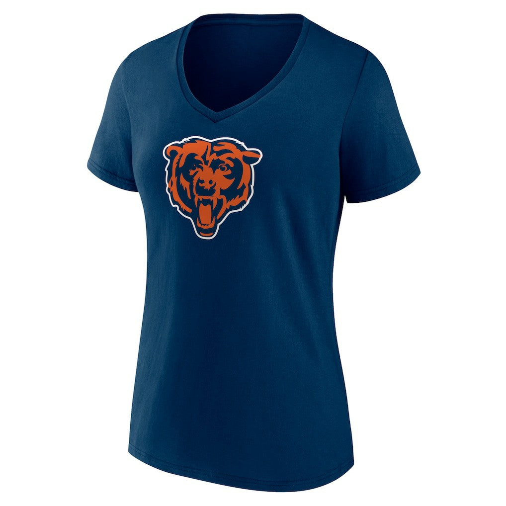 Women's Primary Team Logo V-Neck T-Shirt - Chicago Bears
