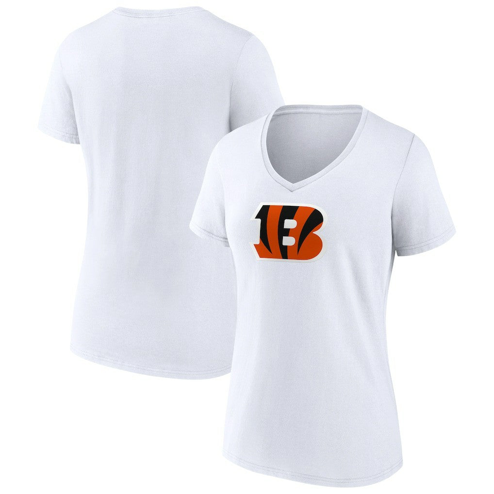 Women's Primary Team Logo V-Neck T-Shirt - Cincinnati Bengals