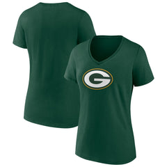 Women's Primary Team Logo V-Neck T-Shirt - Green Bay Packers