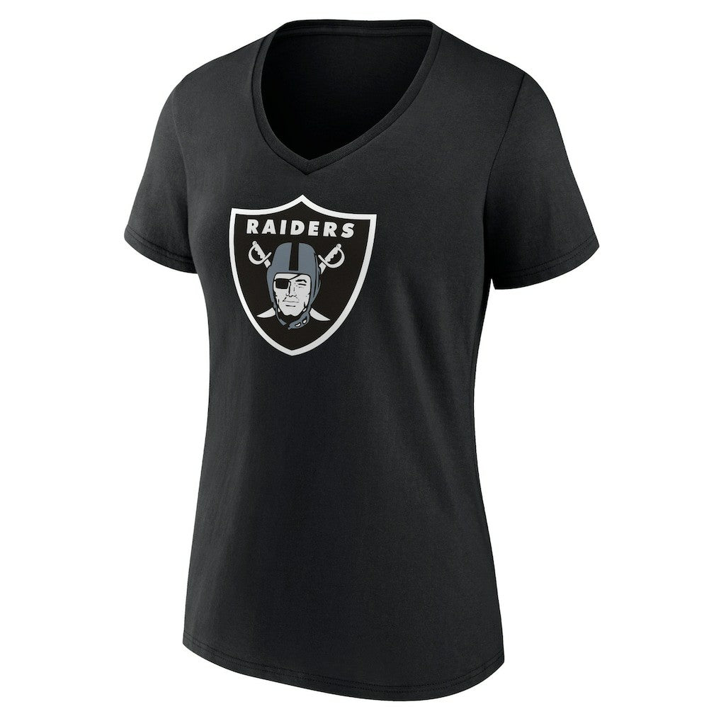 Women's Primary Team Logo V-Neck T-Shirt - Las Vegas Raiders