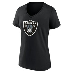 Women's Primary Team Logo V-Neck T-Shirt - Las Vegas Raiders