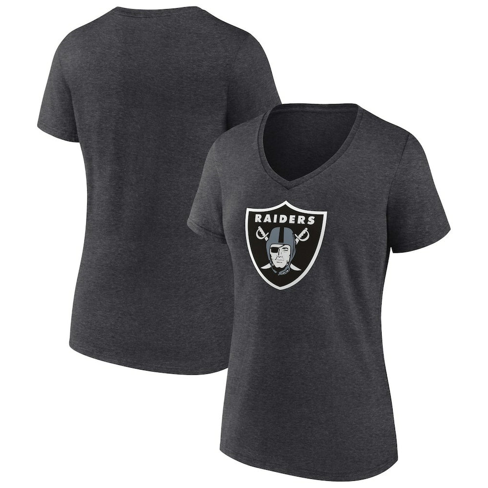 Women's Primary Team Logo V-Neck T-Shirt - Las Vegas Raiders