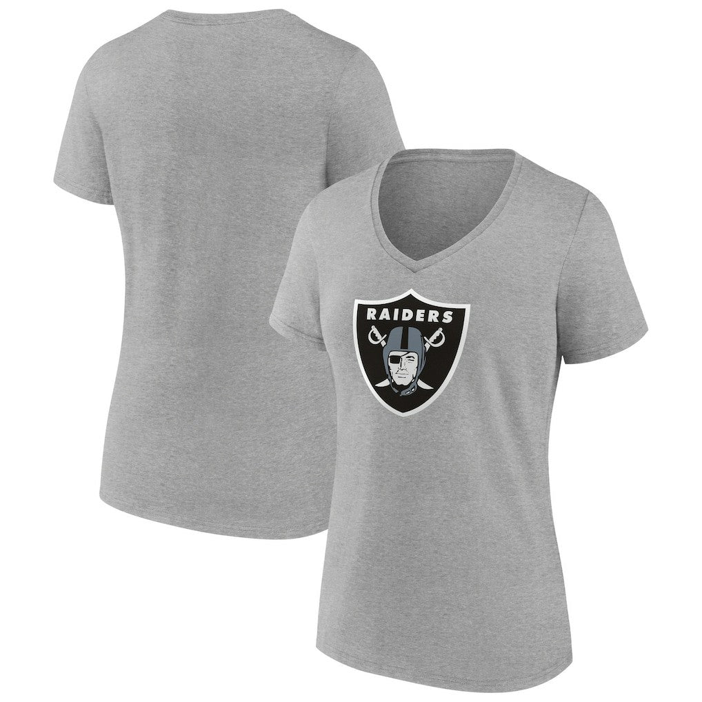 Women's Primary Team Logo V-Neck T-Shirt - Las Vegas Raiders