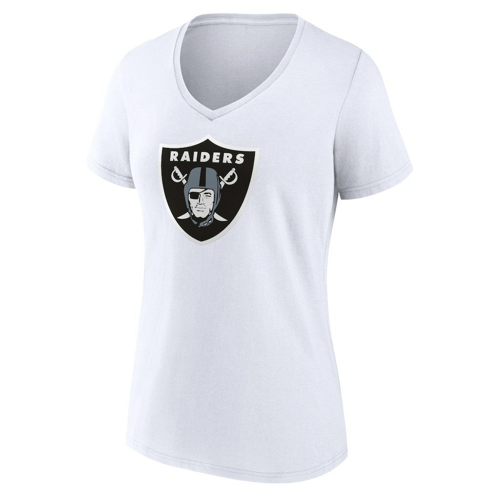 Women's Primary Team Logo V-Neck T-Shirt - Las Vegas Raiders