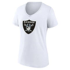Women's Primary Team Logo V-Neck T-Shirt - Las Vegas Raiders