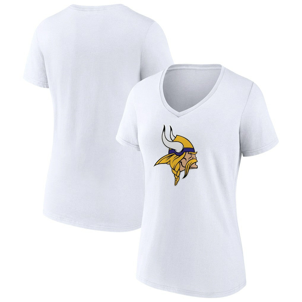 Women's Primary Team Logo V-Neck T-Shirt - Minnesota Vikings