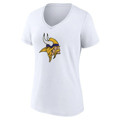 Women's Primary Team Logo V-Neck T-Shirt - Minnesota Vikings