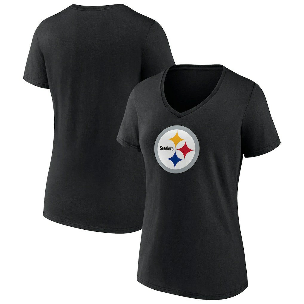 Women's Primary Team Logo V-Neck T-Shirt - Pittsburgh Steelers