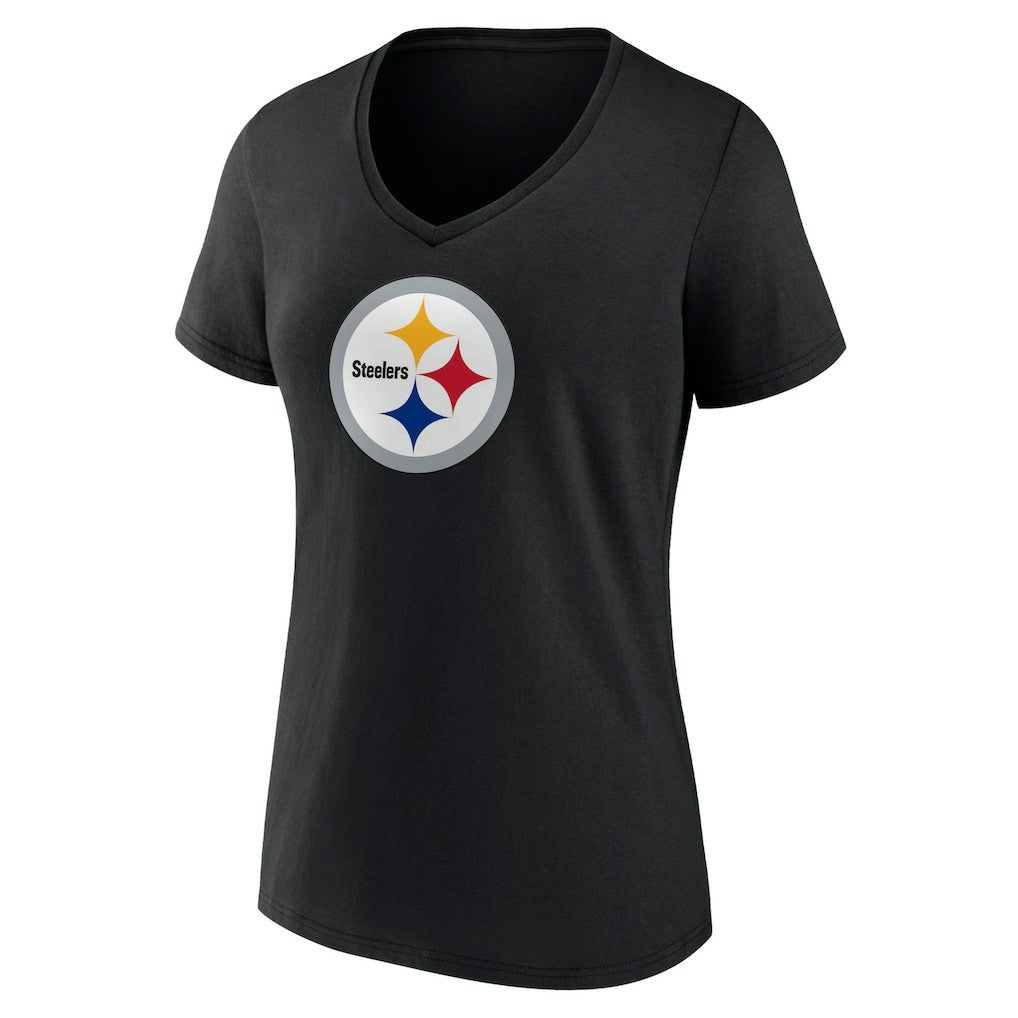 Women's Primary Team Logo V-Neck T-Shirt - Pittsburgh Steelers