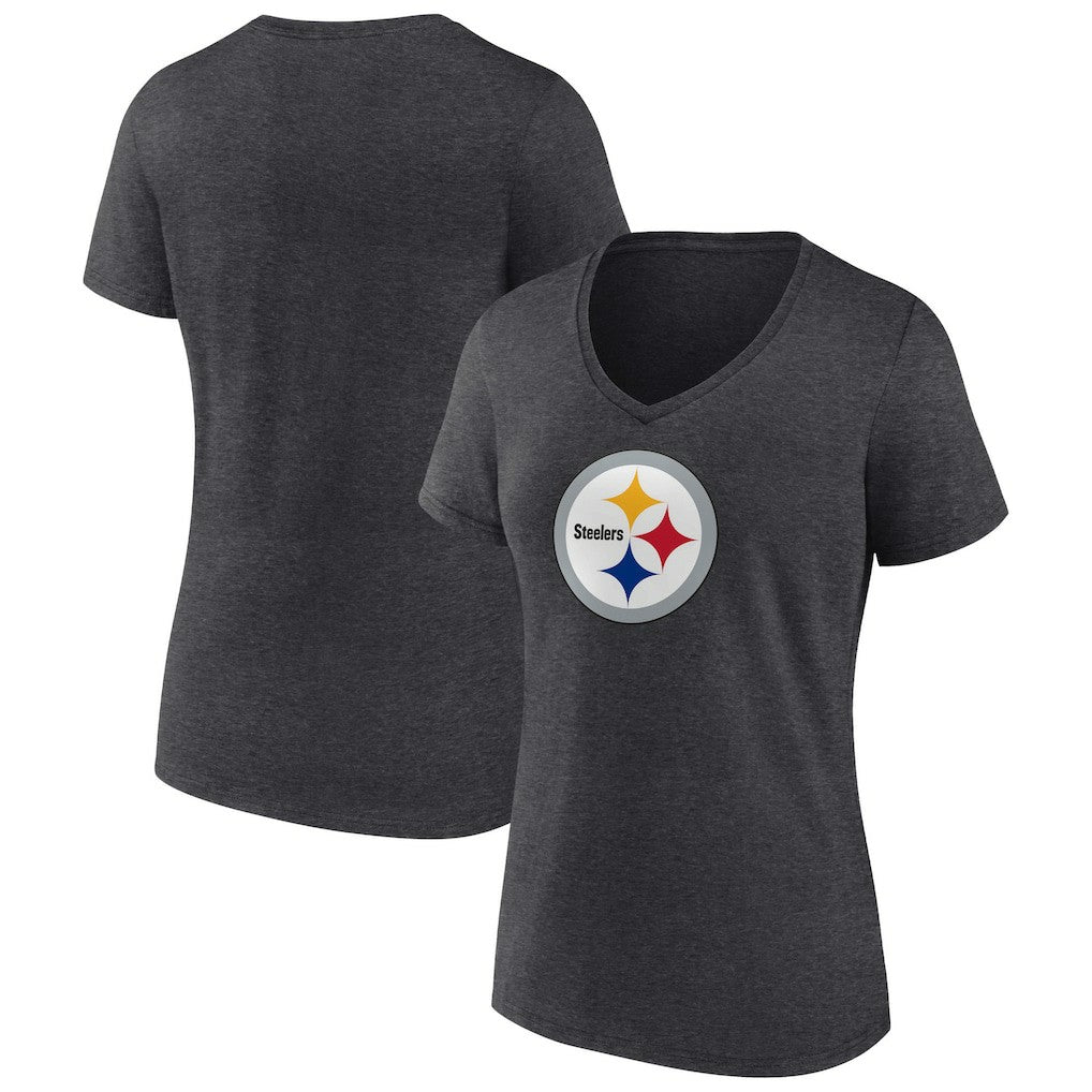 Women's Primary Team Logo V-Neck T-Shirt - Pittsburgh Steelers