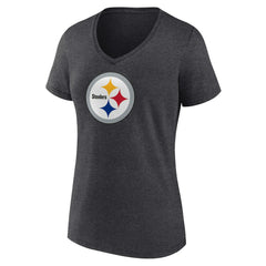 Women's Primary Team Logo V-Neck T-Shirt - Pittsburgh Steelers