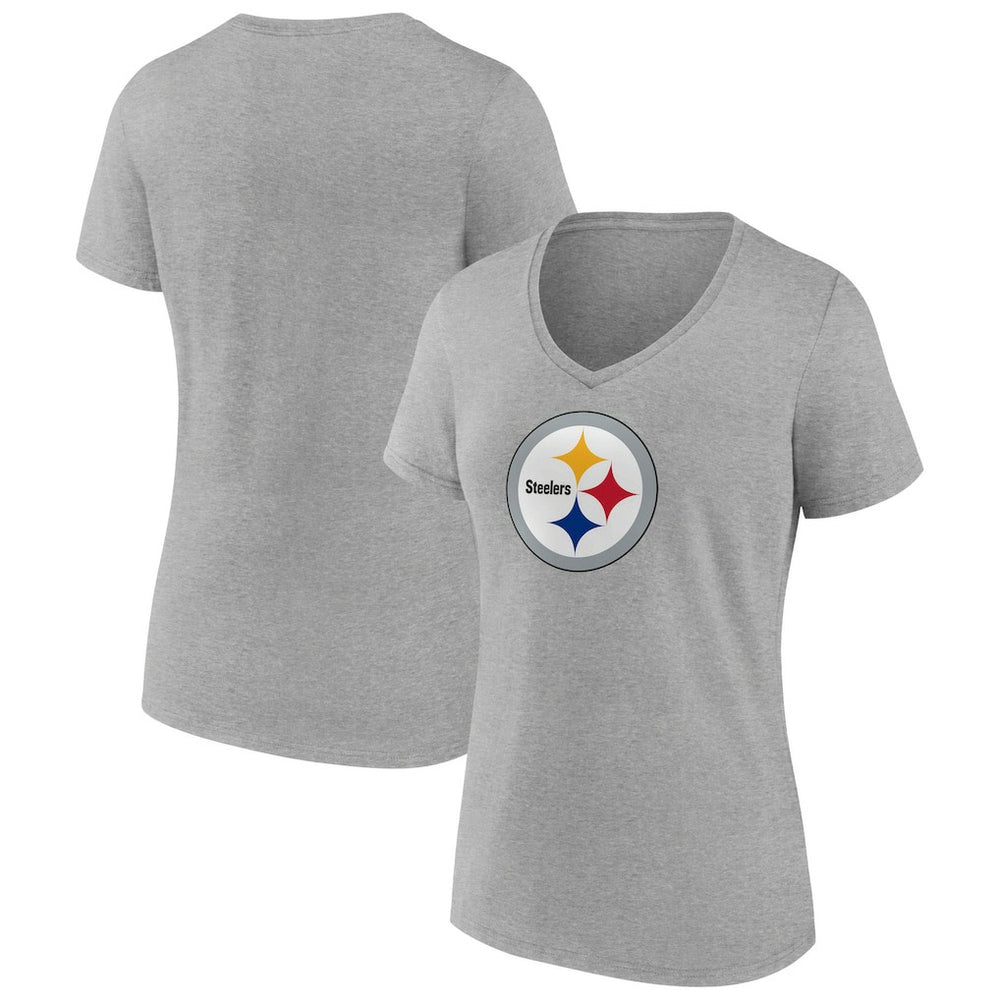 Women's Primary Team Logo V-Neck T-Shirt - Pittsburgh Steelers