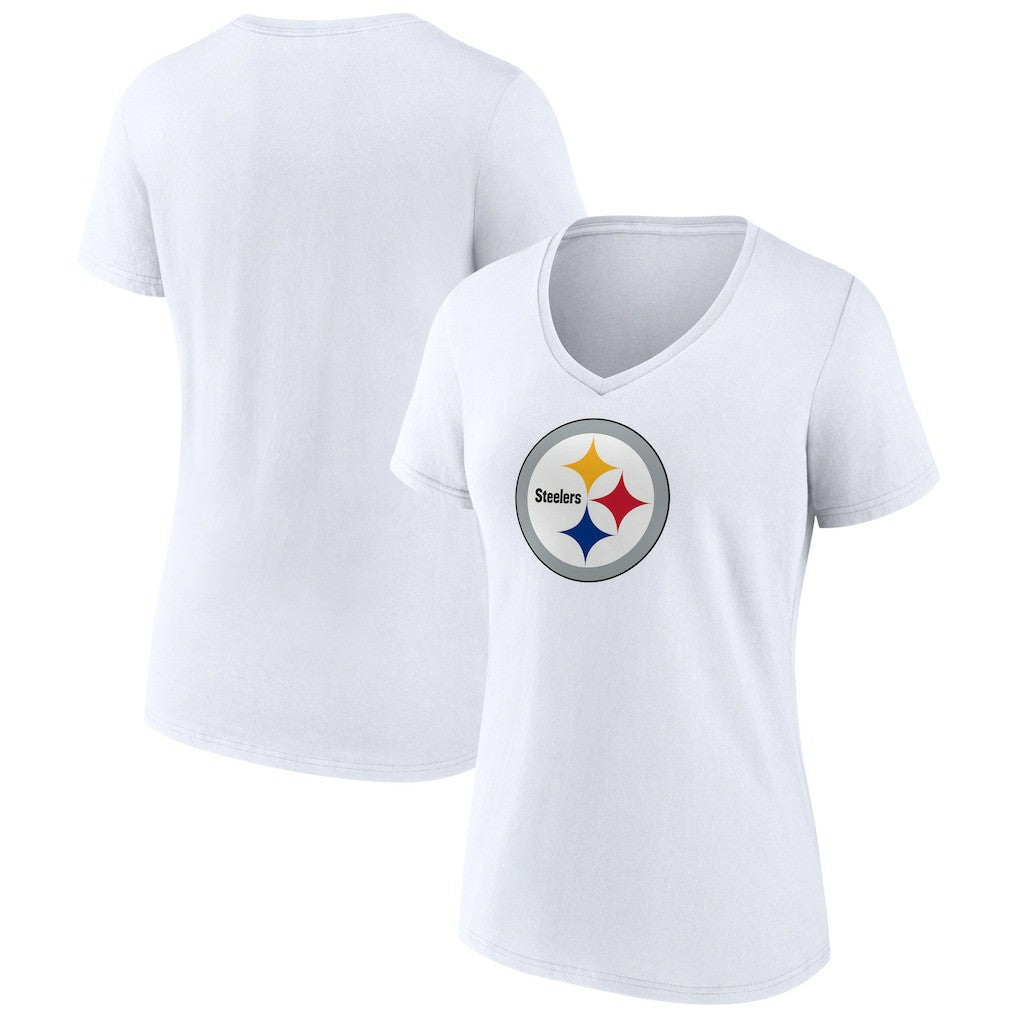 Women's Primary Team Logo V-Neck T-Shirt - Pittsburgh Steelers