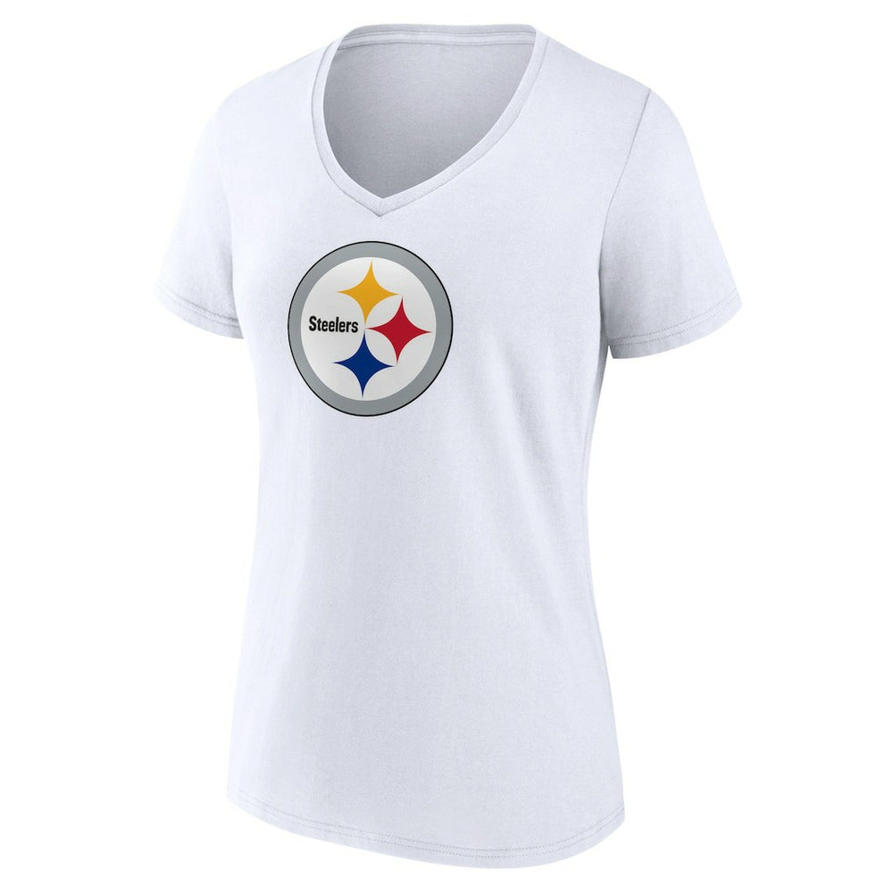 Women's Primary Team Logo V-Neck T-Shirt - Pittsburgh Steelers