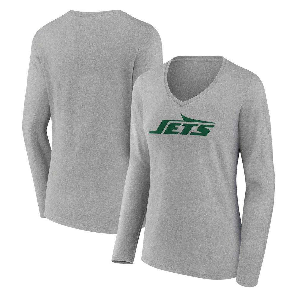 Women's Primary Logo Long Sleeve V-Neck T-Shirt - New York Jets