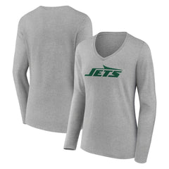 Women's Primary Logo Long Sleeve V-Neck T-Shirt - New York Jets