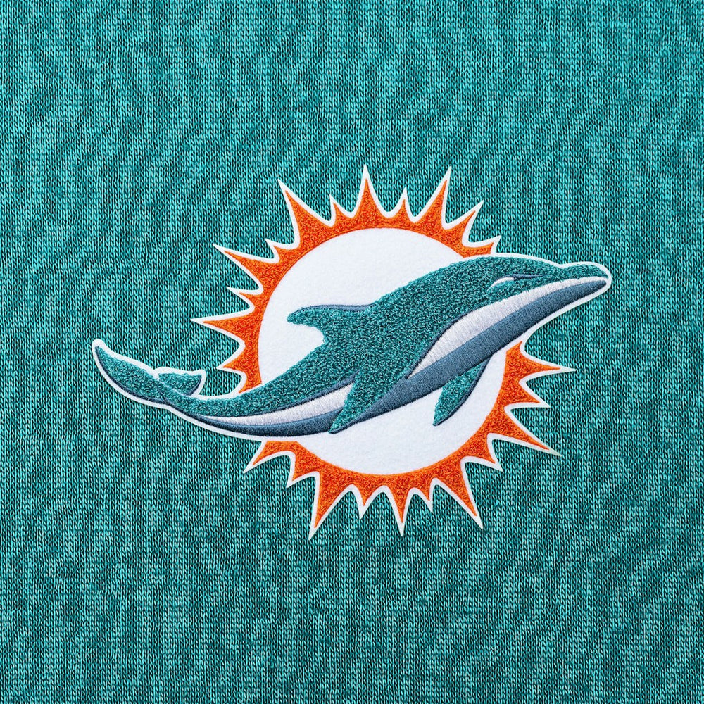 Antigua Victory Chenille Pullover Hoodie - Miami Dolphins