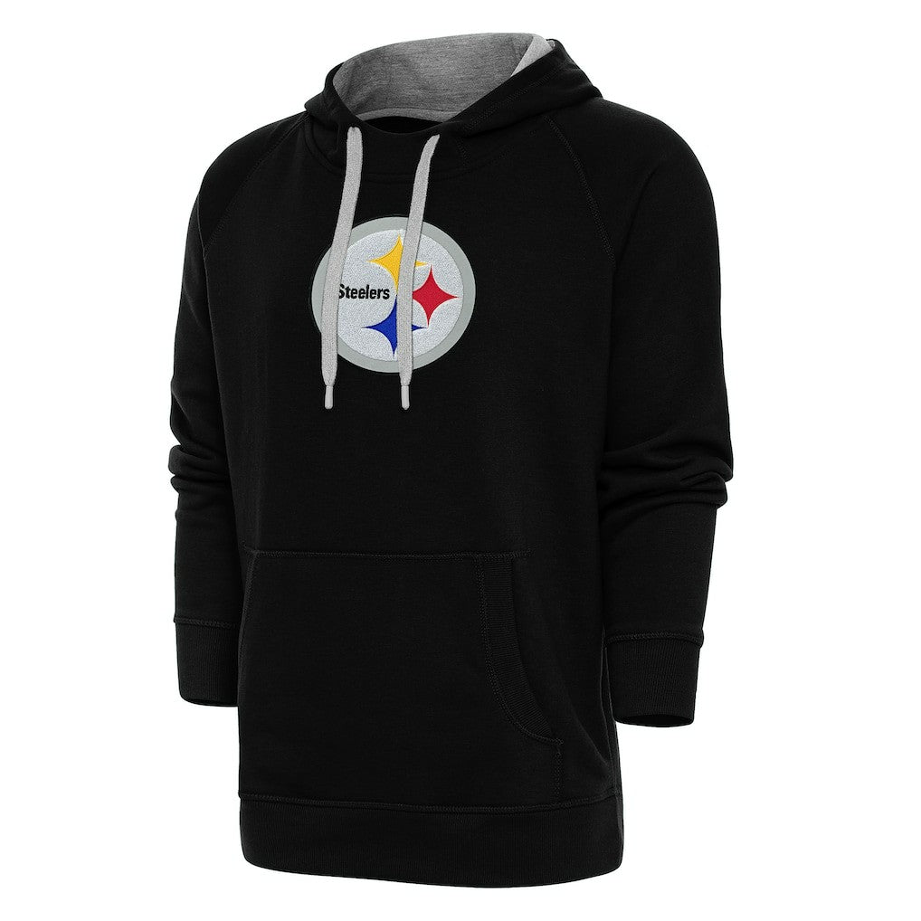 Antigua Victory Chenille Pullover Hoodie - Pittsburgh Steelers