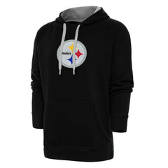Antigua Victory Chenille Pullover Hoodie - Pittsburgh Steelers