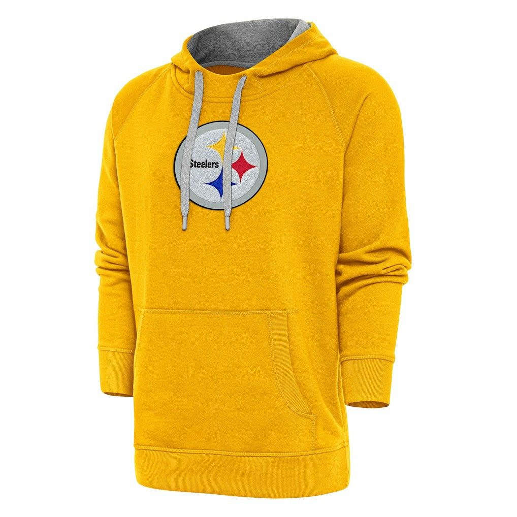 Antigua Victory Chenille Pullover Hoodie - Pittsburgh Steelers