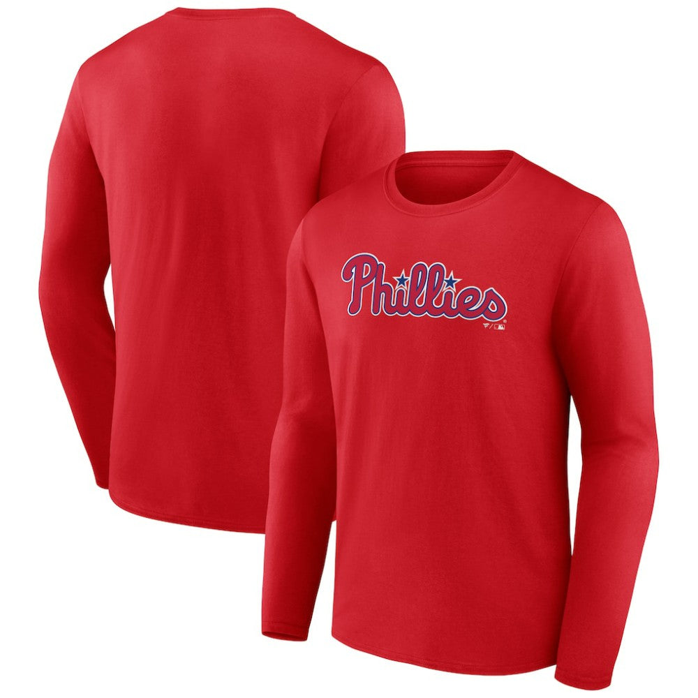 MLB Philadelphia Phillies Wordmark Long Sleeve T-Shirt