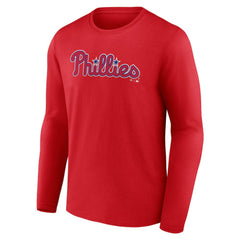 MLB Philadelphia Phillies Wordmark Long Sleeve T-Shirt
